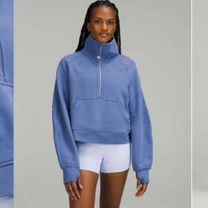 Lululemon Scuba Oversized Funnel Neck Half-Zip Water Drop M/L